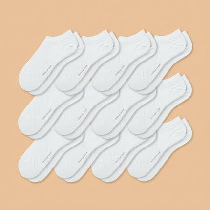 12-Pack Men's Antibacterial Massage Ankle Socks