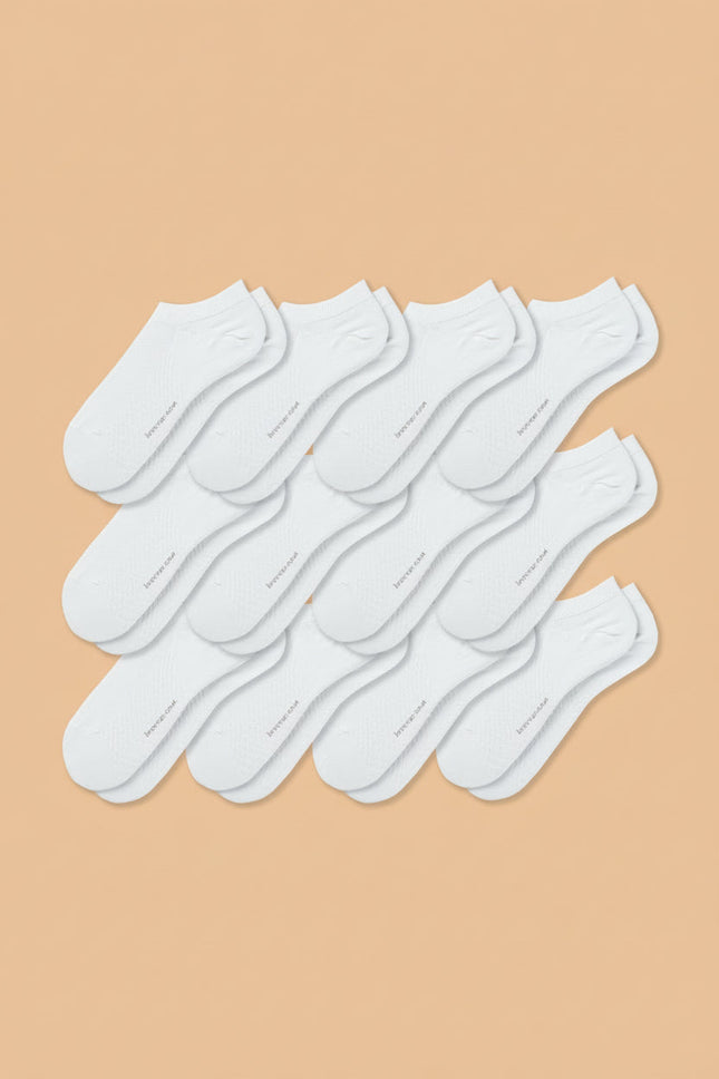 12-Pack Men's Antibacterial Massage Ankle Socks