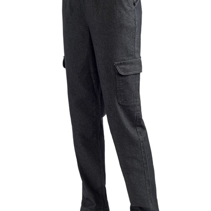 Women's Elastic Stretch Waist Casual Denim Pull-on Cargo Pants