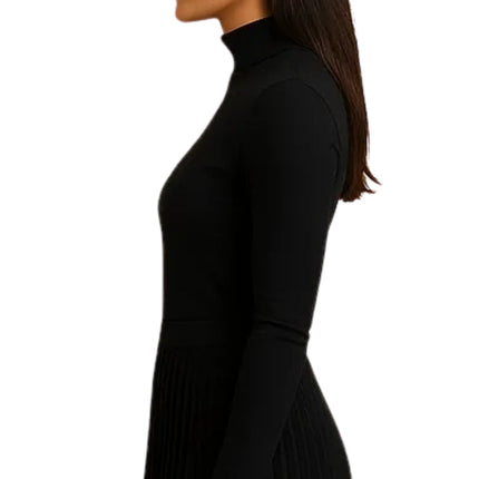 Women's Long Sleeve Cotton Blend Mock Neck Top - An All-Season Essential