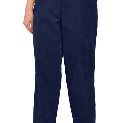 Womens Pull On Fine Wale Corduroy Pants with soft-covered elastic waist