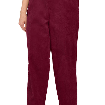 Womens Pull On Fine Wale Corduroy Pants with soft-covered elastic waist