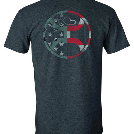 HOOey Flag Fill (Charcoal) - Mens T-Shirt