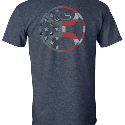 HOOey Flag Fill (Heather Navy) - Mens T-Shirt
