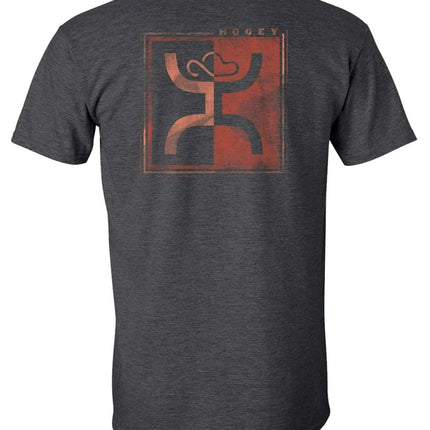 HOOey Inverted Hooey (Charcoal) - Mens T-Shirt
