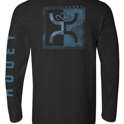 HOOey Inverted HOOey (Black) - Mens Long Sleeve T-Shirt
