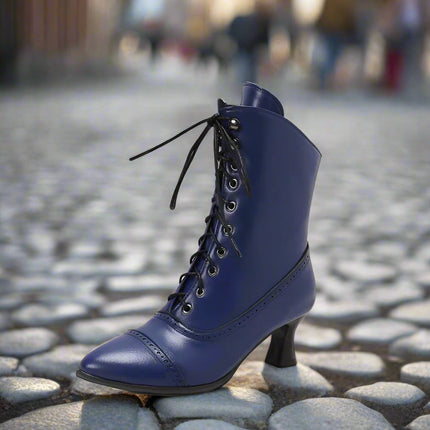 Women’s High Heel Martin Boots – British Style Motorcycle Fashion