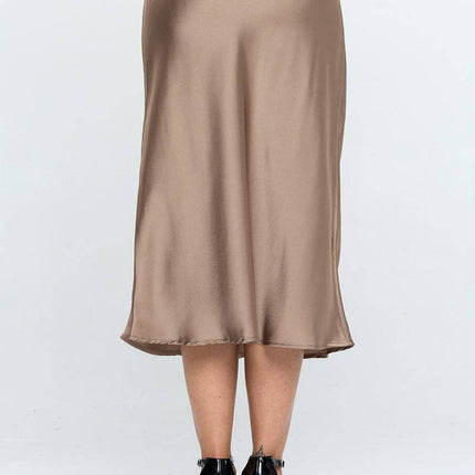 Dune Satin Midi Skirt