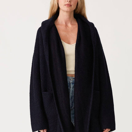 Lovestitch Mid-Length Oversized Long Sleeve Hooded Coatigan