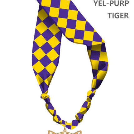 Yellow & Purple Gameday Scarf Necklace