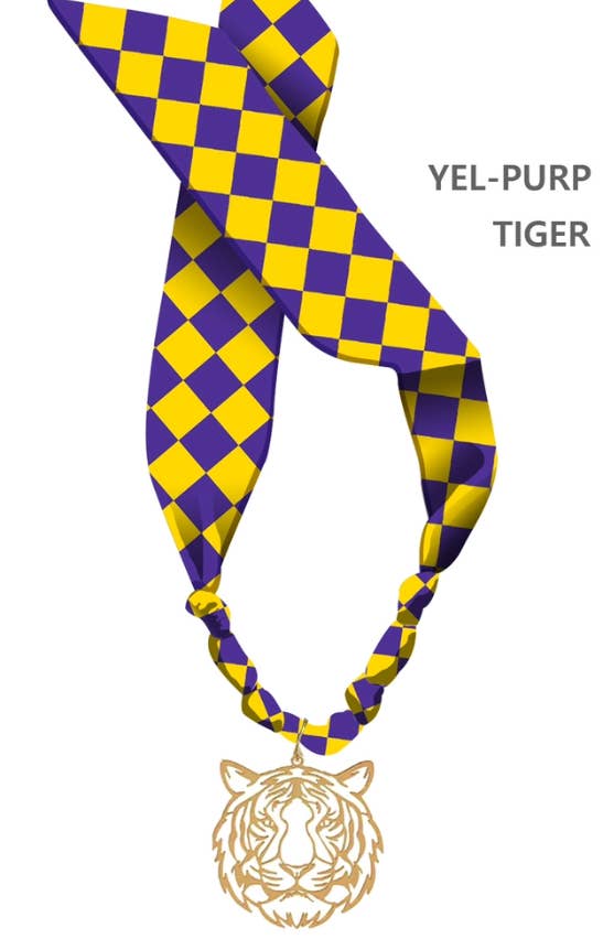 Yellow & Purple Gameday Scarf Necklace
