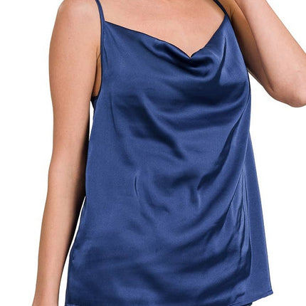 Satin Burgandy cami top