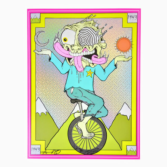 Aaron Brooks "Bicycle Day" (Jazzy Foil) Print