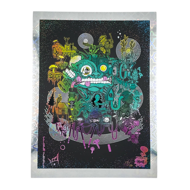 Aaron Brooks x Kooz "Fun Gus (Confetti)" Mini Print