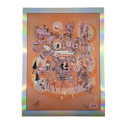 Aaron Brooks x Kooz "Fun Gus (Peach)" Mini Print