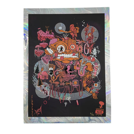 Aaron Brooks x Kooz "Fun Gus (Raspberry)" Mini Print