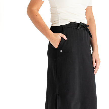 Abbie Mesh Detail Knit Midi Skirt