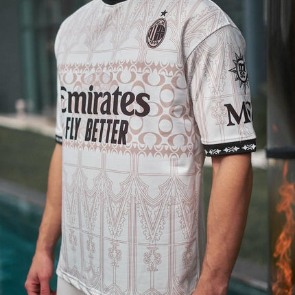 AC Milan Oversized T-shirt with Ribbed Detail