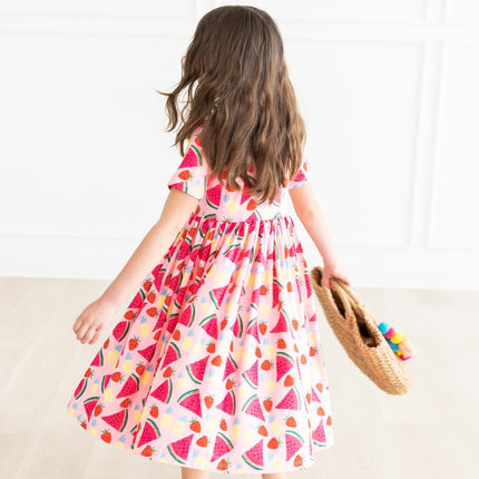 SALE Watermelon Wonder S/S Pocket Twirl Dress
