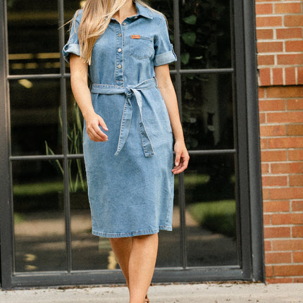 Ada Denim Midi Dress