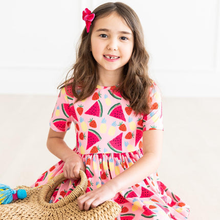 SALE Watermelon Wonder S/S Pocket Twirl Dress