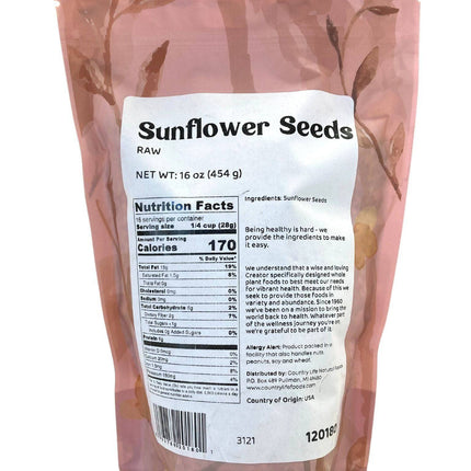 Sunflower Seeds, Raw
