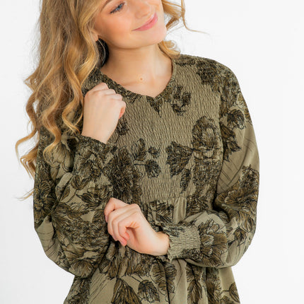 Aleeyah Smocked Midi Dress - FINAL SALE