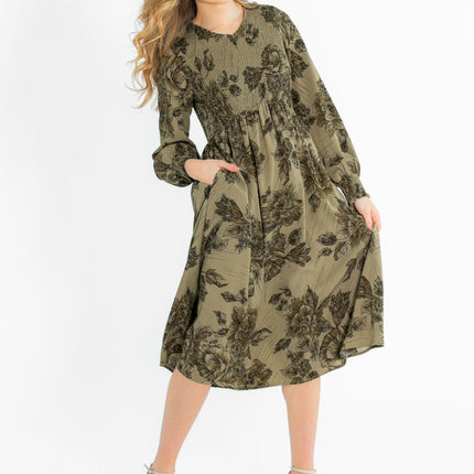 Aleeyah Smocked Midi Dress - FINAL SALE