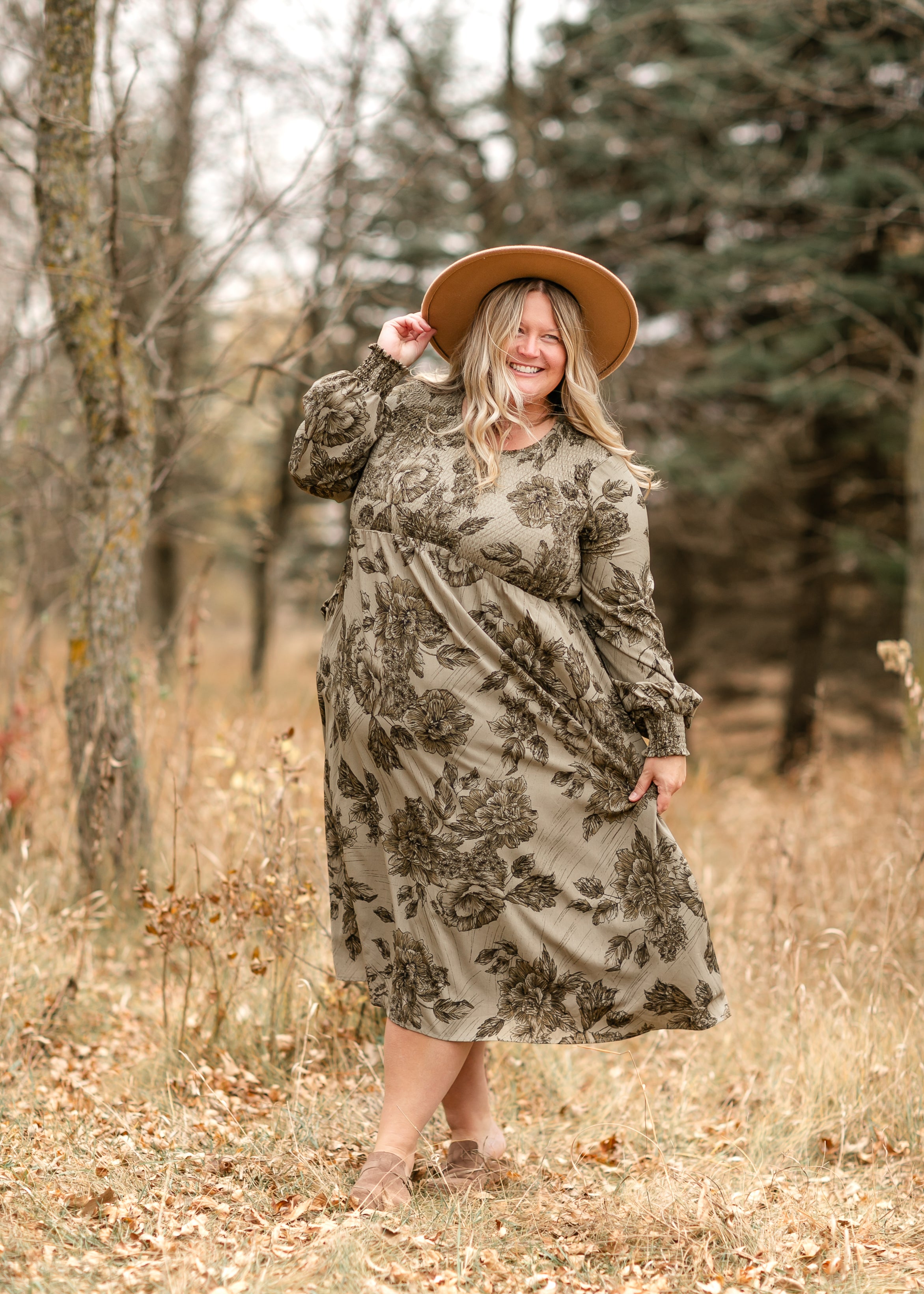 Aleeyah Smocked Midi Dress - FINAL SALE