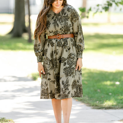 Aleeyah Smocked Midi Dress - FINAL SALE