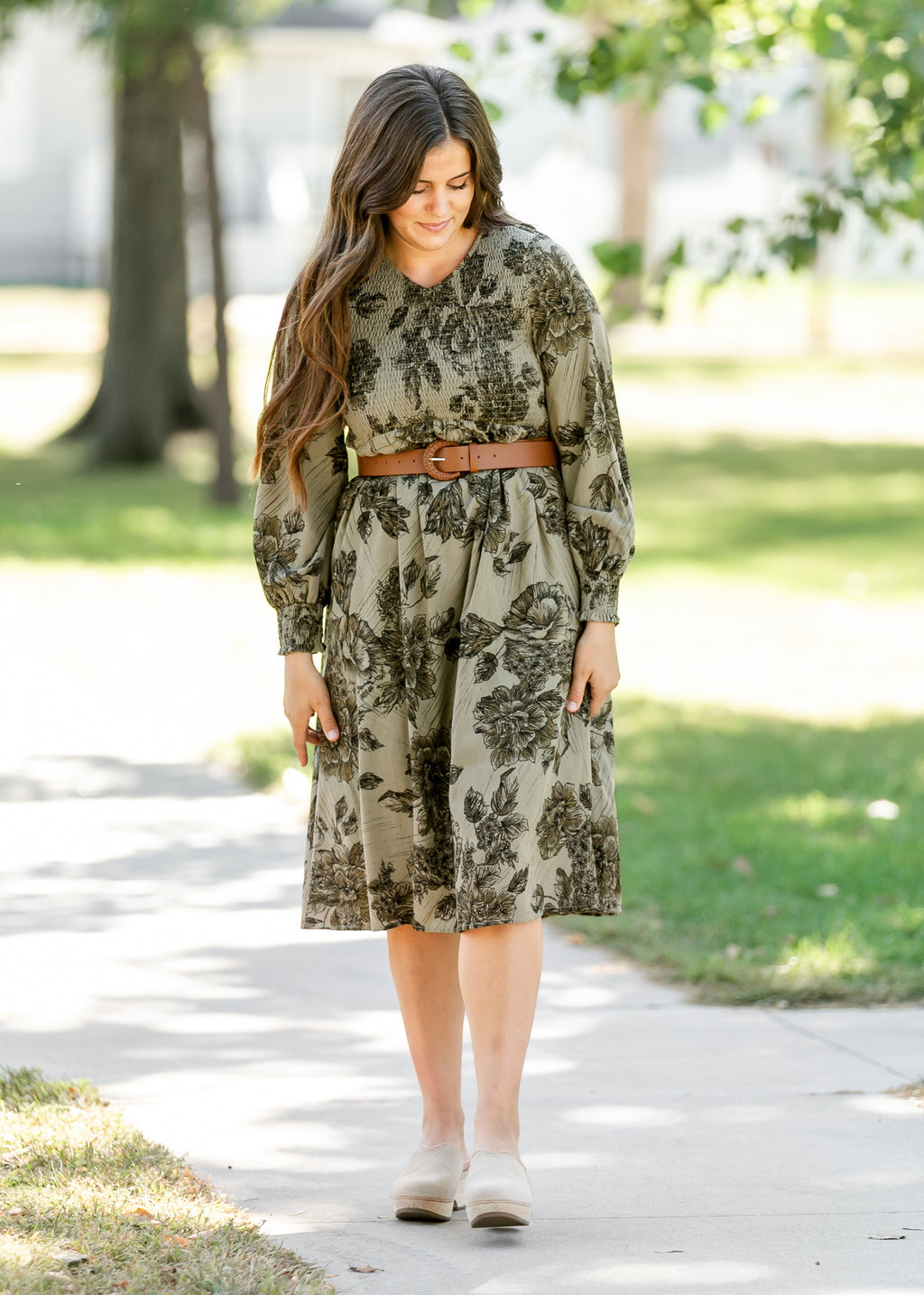 Aleeyah Smocked Midi Dress - FINAL SALE