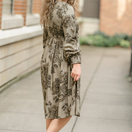 Aleeyah Smocked Midi Dress - FINAL SALE