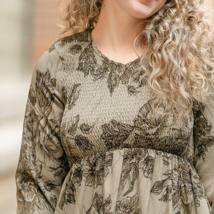 Aleeyah Smocked Midi Dress - FINAL SALE