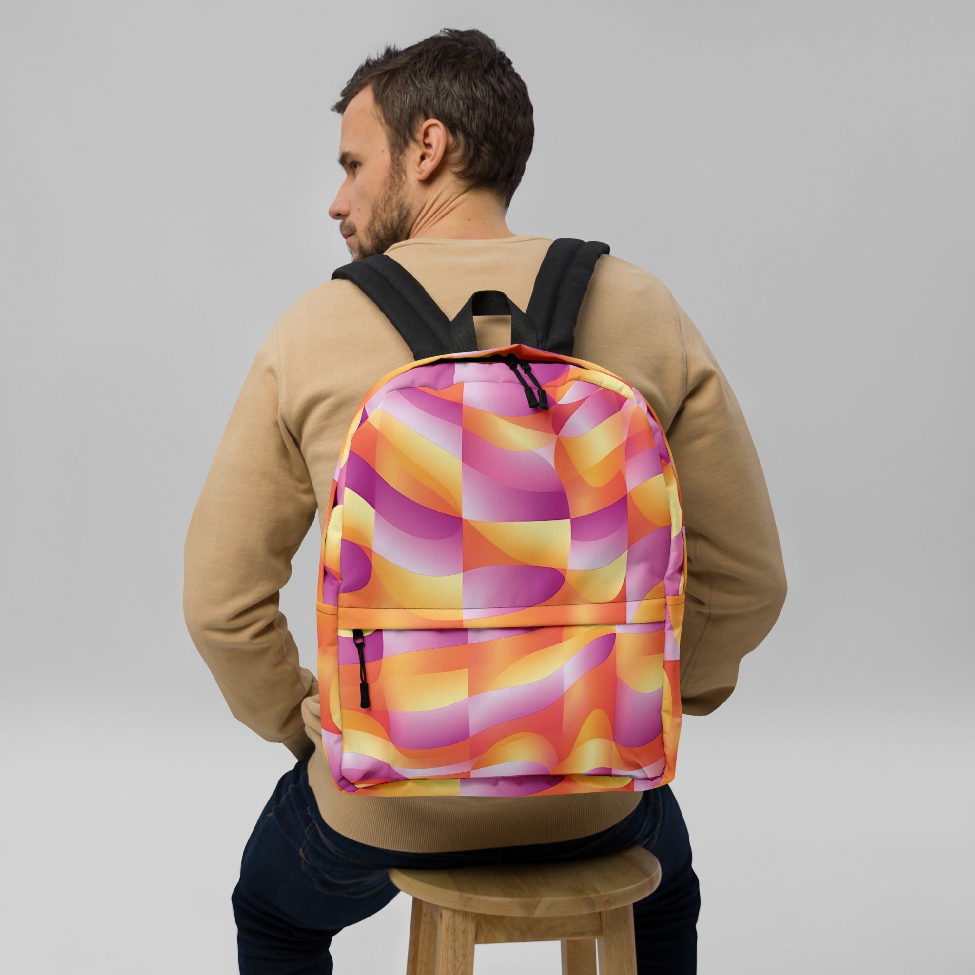 Playful Abstract EDM Festival Backpack