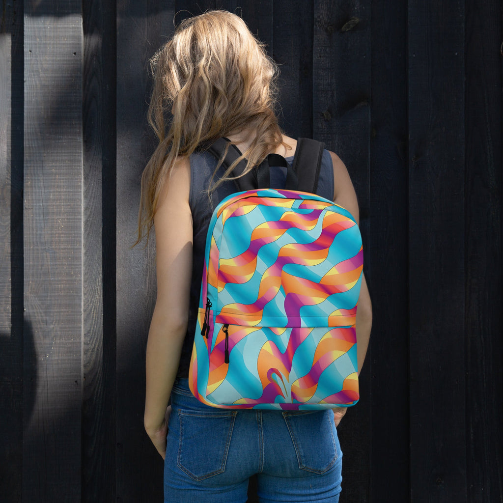 Playful Abstract Backpack for Festivals & Dance Parties