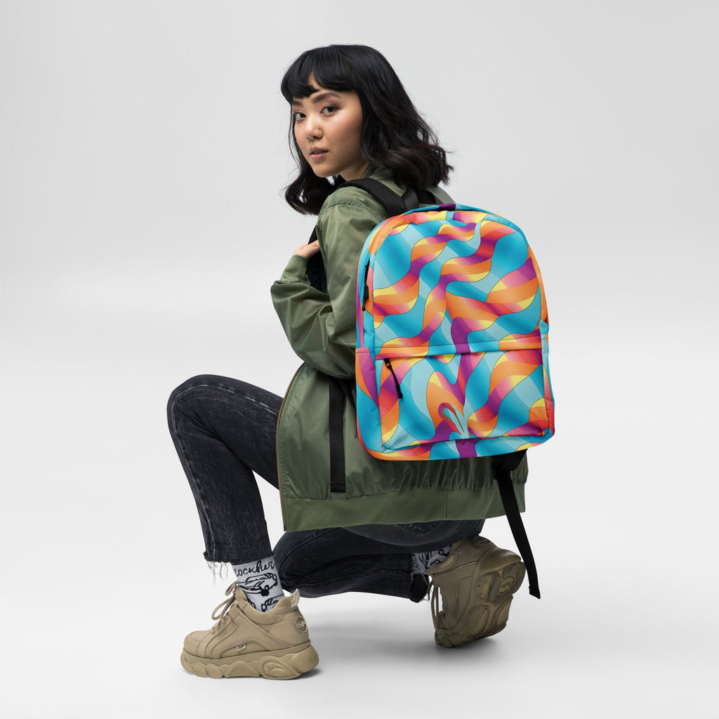 Playful Abstract Backpack for Festivals & Dance Parties