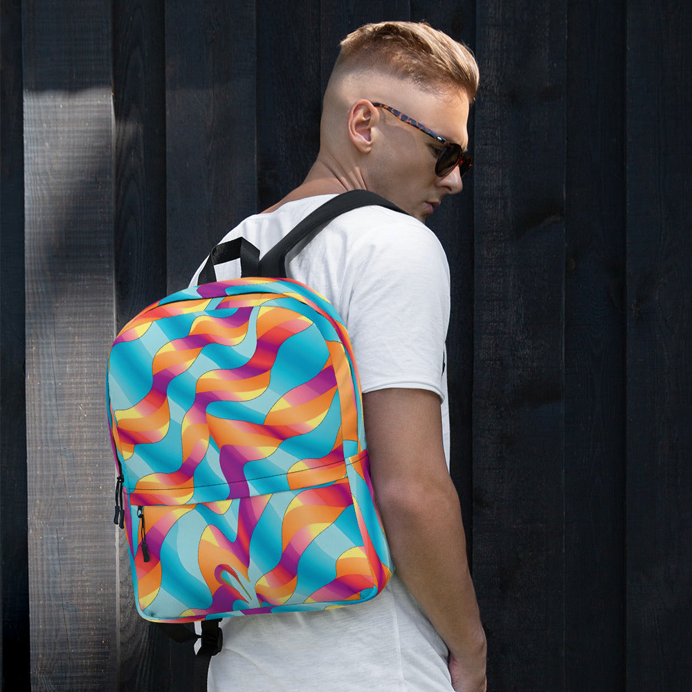 Playful Abstract Backpack for Festivals & Dance Parties