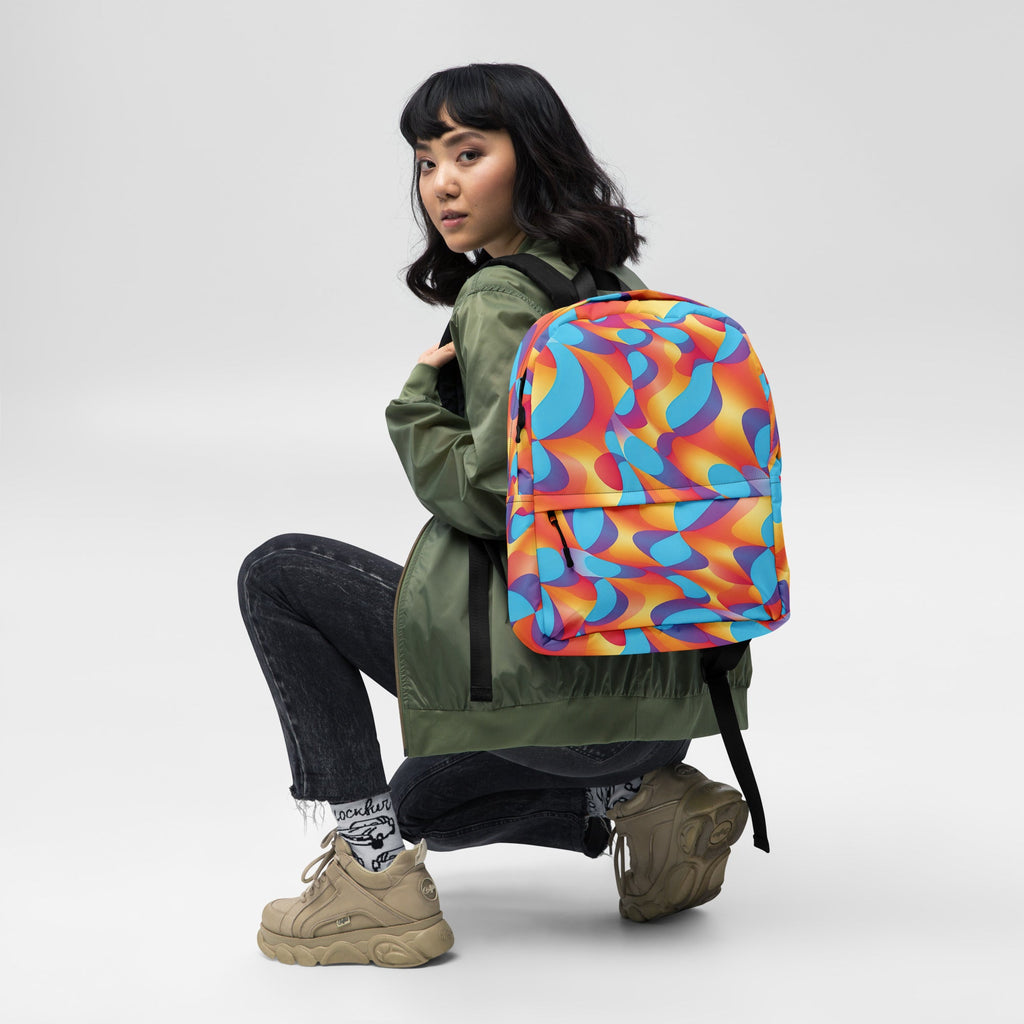 Playful Abstract Backpack for Raves & Festivals