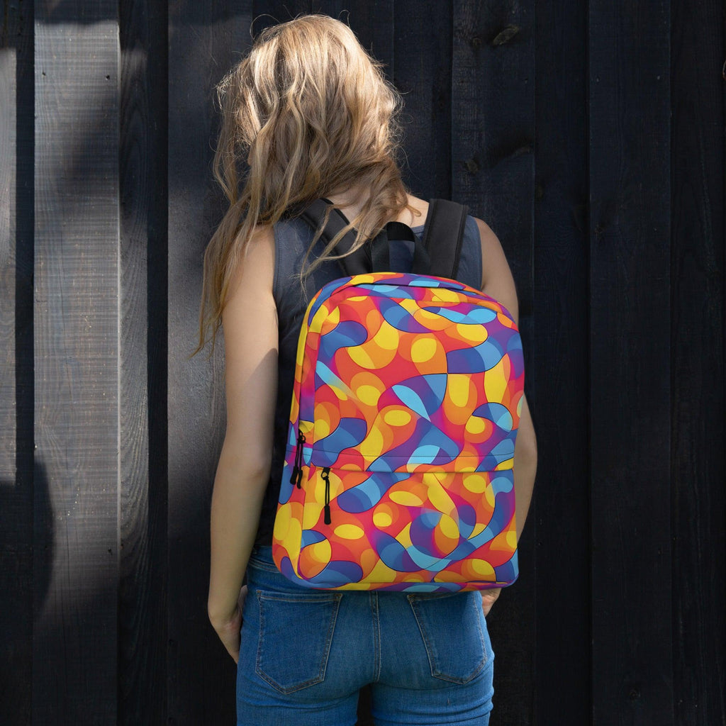 Vibrant Abstract Backpack for Raves & Festivals