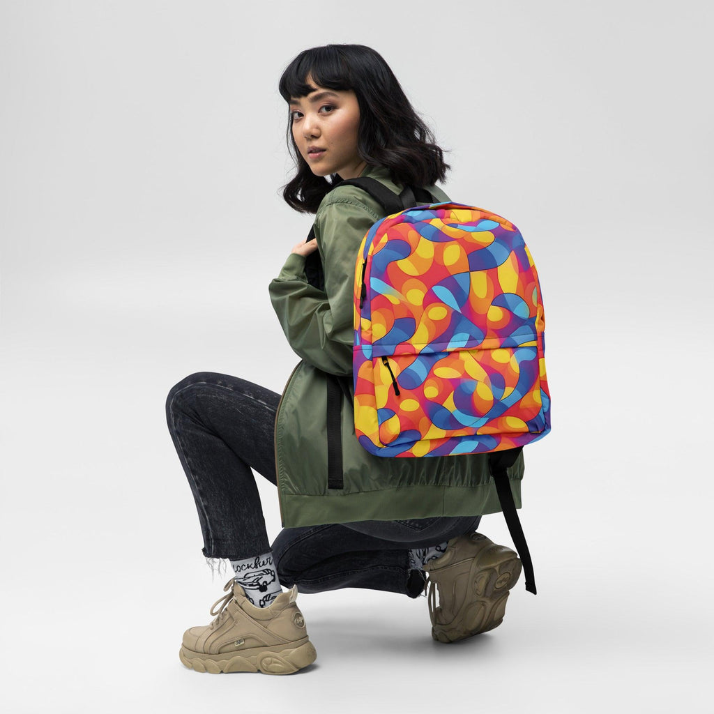 Vibrant Abstract Backpack for Raves & Festivals