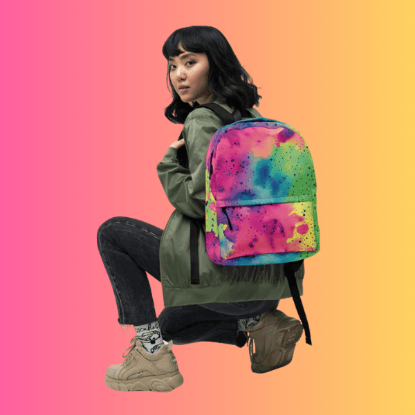 Colorful Tie-Dye Festival Backpack for EDM Lovers