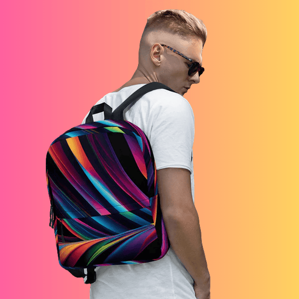 Neon Swirl EDM Festival Backpack