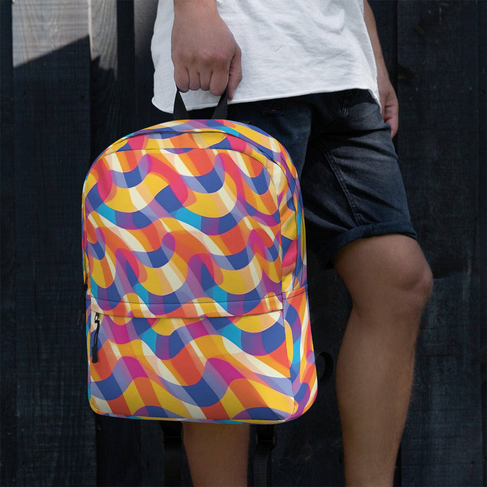Vibrant Abstract Festival Backpack for EDM Lovers