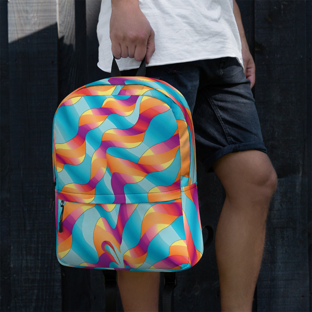 Playful Abstract Backpack for Festivals & Dance Parties