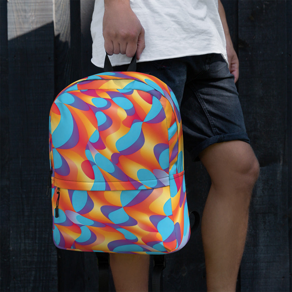 Playful Abstract Backpack for Raves & Festivals