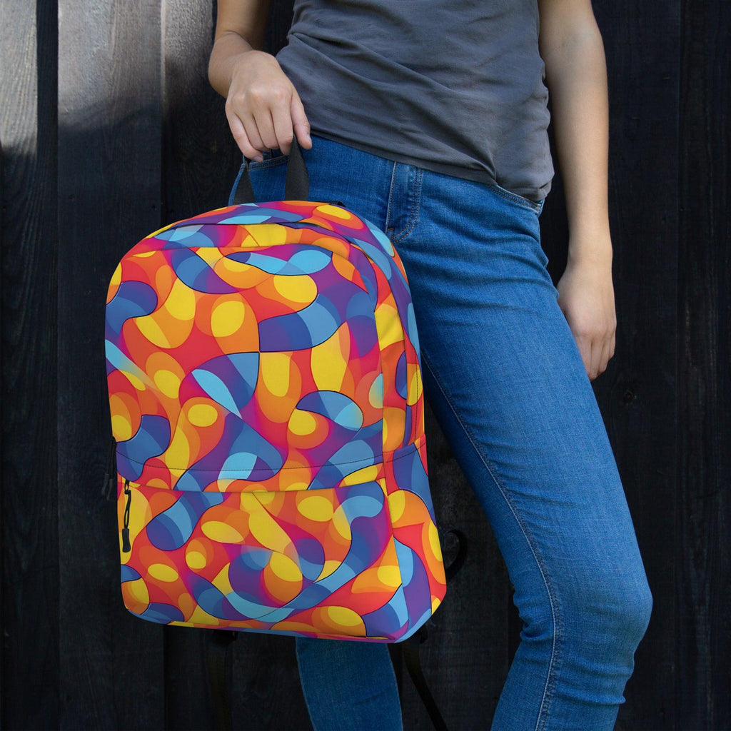 Vibrant Abstract Backpack for Raves & Festivals