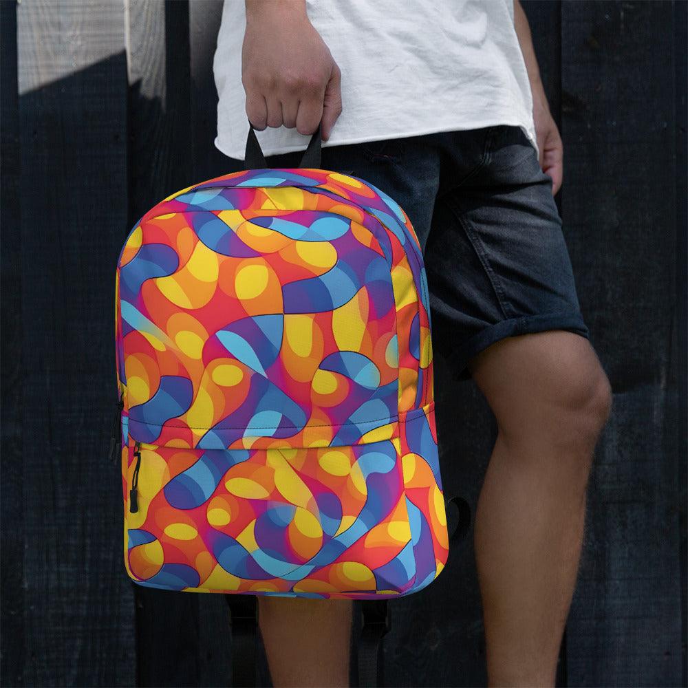 Vibrant Abstract Backpack for Raves & Festivals