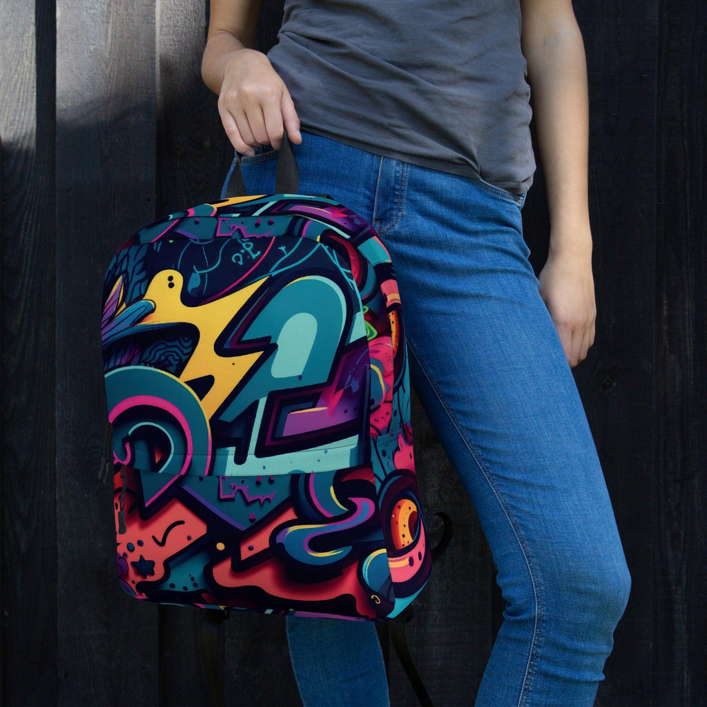 Vibrant Graffiti Music Festival Backpack – Your Rave Essential