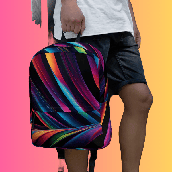 Neon Swirl EDM Festival Backpack