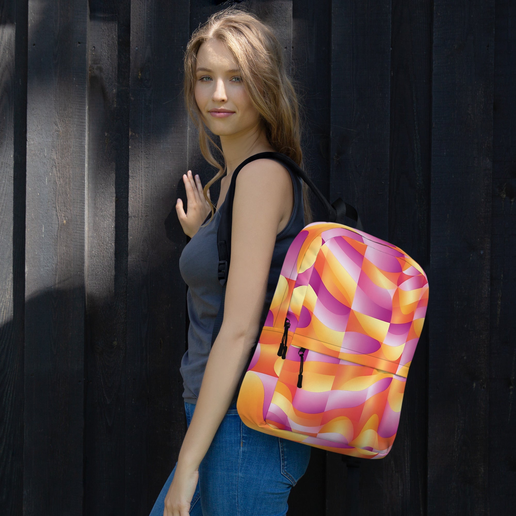 Playful Abstract EDM Festival Backpack